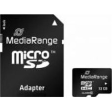 Карта памяти MediaRange microSDHC 32 ГБ Class 10 (MR959 ) + SD адаптер