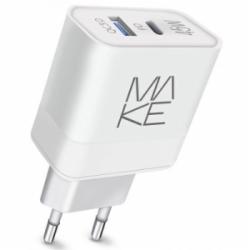 Зарядное устройство Make 45W PD+QC White (MCW-325PWH)