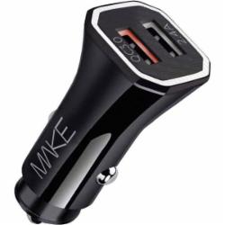 Автомобильное зарядное устройство Make 30W QC / 2.4A Black (MCC-33QBK)
