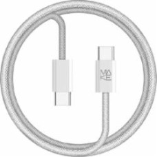 Кабель телефонный Make Type-C to Type-C PD 65W 1 м white (MCB-CN1WH)
