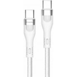 Кабель ColorWay Type-C - Type-C (braided nylon) (PD Fast Charging 240W) 5А 1 м белый (CW-CBPDCC065-WT)