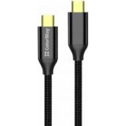 Кабель ColorWay Type-C - Type-C USB3.2 (20Gbps 4K PD100W) Gen2 5А 1 м черный (CW-CBPDCC062-BK)