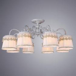 Люстра потолочная Arte Lamp Merletto A5709PL-8WG 8x40 Вт E14 бело-золотистый