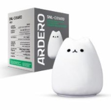 Ночник ARDERO на батарейках котик RGB белый SNL-С01ARD
