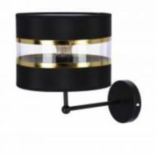 Бра Candellux Andy 1x40 Вт E27 черный/прозрачный/золото 21-06134