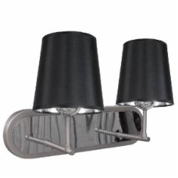 Бра Candellux MILONGA 2x60 Вт E27 черный/серебро 22-53503