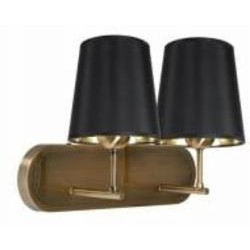 Бра Candellux MILONGA 2x60 Вт E27 черный/латунь 22-53510