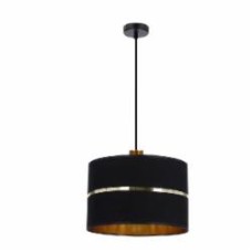 Люстра подвесная Candellux Assam 1x60 Вт Е27 черный/золото 31-17444