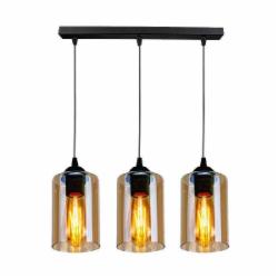 Люстра подвесная Candellux Bistro 3x40 Вт E27 янтарный/черный 33-00545