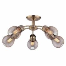 Люстра потолочная Candellux GLIVA 5x60 Вт E27 латунь/патина 35-56603