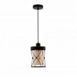 Люстра подвесная Candellux Agar 1x60 Вт Е27 черный/янтарный 31-09579