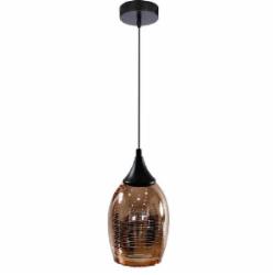 Люстра подвесная Candellux MARINA 1x60 Вт E27 медь/черный 31-51622