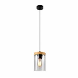 Люстра подвесная Candellux WELS 1x40 Вт E27 прозрачный/черный/бежевый 31-21984