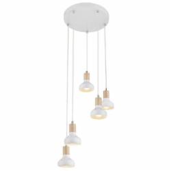 Люстра подвесная Candellux PUERTO 5x40 Вт E14 белый/бежевый 35-62772
