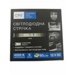 Лента светодиодная CPS Светодиодная лента CPS 12В 5м 25 Вт 12 В дневной CLS-12D60K40
