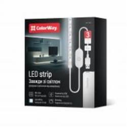 Лента светодиодная ColorWay 3 м с питанием от USB белый 7 Вт IP20 5 В холодный CW-LD03