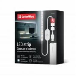 Лента светодиодная ColorWay 5 м с питанием от USB белый 7 Вт IP20 5 В холодный CW-LD05