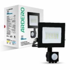 Прожектор с датчиком движения ARDERO 6500K 10 Вт IP65 черный LL-2010ARD