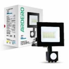 Прожектор с датчиком движения ARDERO 6500K 20 Вт IP65 черный LL-2020ARD
