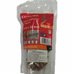 Дюбель Ф10 мм c шурупом (15 шт.) + насадка PZ2х25 + сверло 10х100