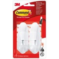 Легкоудаляемые крючки 3M Command 17068 прямые 1,35 кг 2 крючка 4 полоски