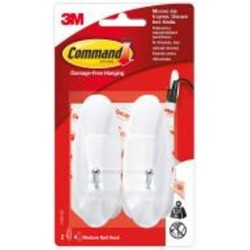Легкоудаляемые крючки 3M Command 17068 прямые 1,35 кг 2 крючка 4 полоски