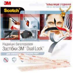Многоразовые клейкие застежки 3М™ Dual Lock прозрачные 3,5х25х100 мм 6 шт