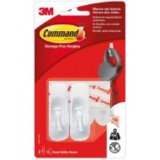 Крючок малый 3M Command 0,45 кг 2 крючка 4 полоски