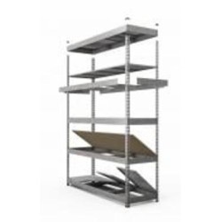 Стеллаж металлический Меткас Титан 2160x1600x500 мм сталь ДСП полки 5 шт. цинк