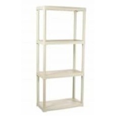 Стеллаж Artplast 1330x600x300 мм Ivory white пластик полки 4 шт. без покрытия