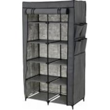 Тканевый шкаф LUNA HOME TWINS 1560х870х460 мм серый с черным