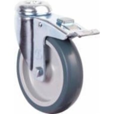 Колесо поворотное с тормозом под болт ER 04 MKT 125F d125 мм