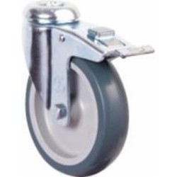 Колесо поворотное с тормозом под болт ER 04 MKT 125F d125 мм
