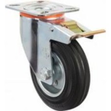 Опора поворотная колесная с тормозом EM 01 SPR 125 F d125 мм Emes