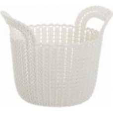 Корзина для хранения Curver Knit XS круглый белый 190x190x230 мм