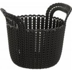 Корзина для хранения пластиковая Curver 226398 Knit XS круглый коричневый 190x190x230 мм