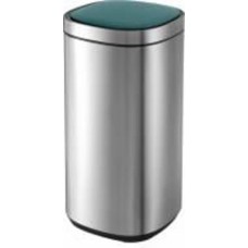Ведро для мусора LUNA HOME Touch Bin 300х300х625 мм 40 л нержавеющая сталь с зеленым 102373-HF002A