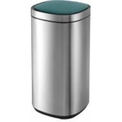 Ведро для мусора LUNA HOME Touch Bin 300х300х625 мм 40 л нержавеющая сталь с зеленым 102373-HF002A