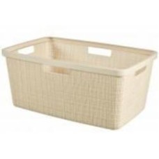 Корзина для белья плетеная Curver 245980 Jute 46 л кремовый 260x390x590 мм