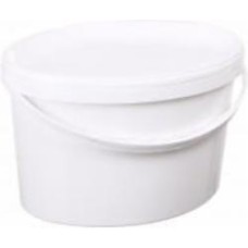 Ведро овальное с крышкой пластиковая ручка 10 л белый