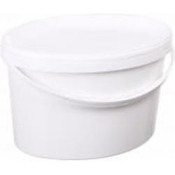 Ведро овальное с крышкой пластиковая ручка 10 л белый