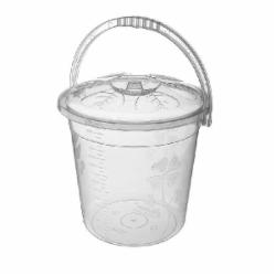 Ведро с крышкой Asude Plastic прозрачное 5 л 5 л прозрачный