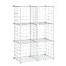 Стеллаж проволочный куб metal сubes storage 6 полок 1105х750х370 мм белый