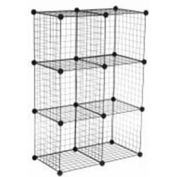 Стеллаж проволочный куб metal сubes storage 6 полки 1105х750х370 мм черный
