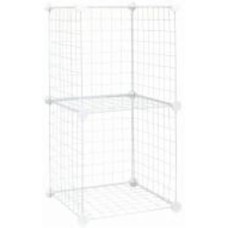 Стеллаж проволочный куб metal сubes storage 2 полки 750х395х370 мм белый
