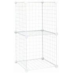 Стеллаж проволочный куб metal сubes storage 2 полки 750х395х370 мм белый
