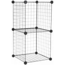 Стеллаж проволочный куб metal сubes storage 2 полки 750х395х370 мм черный