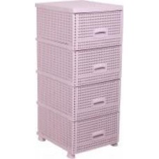 Комод пластиковая RIO 8508PP на 4 шухляды KNIT пудровый 894x386x431 мм
