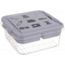 Ящик-органайзер для хранения Gondol Plastic Sewing (шитье) Box серый 110x250x