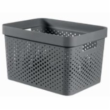 Корзина для хранения Curver 245661 Infinity 17 л темно-серый 220x360x270 мм